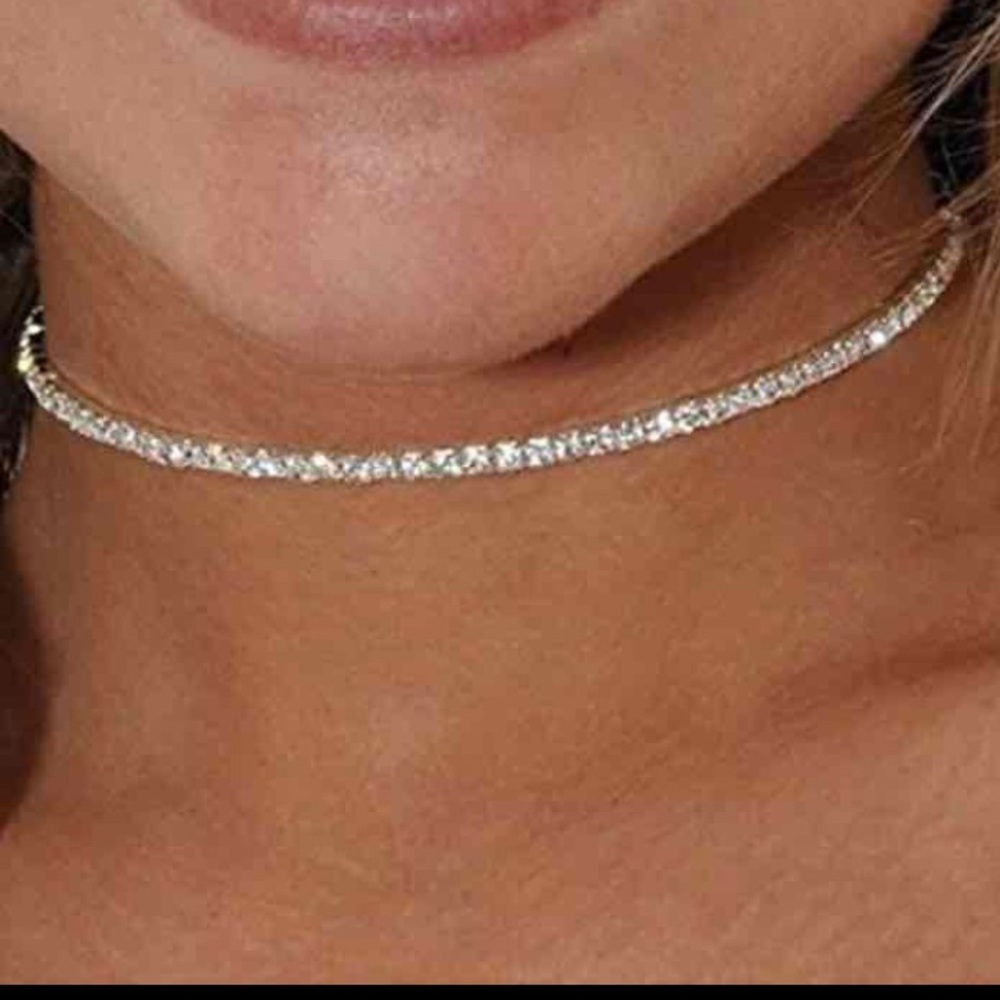 Rhinestone choker