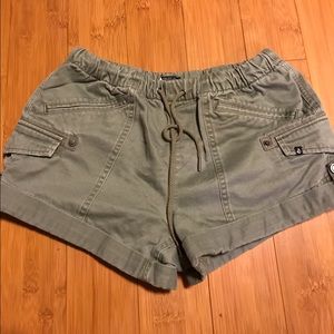 Volcom army green shorts