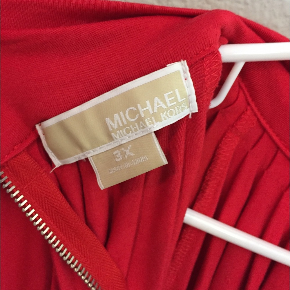 Michael Kors Red Plus Size Blouse 3X