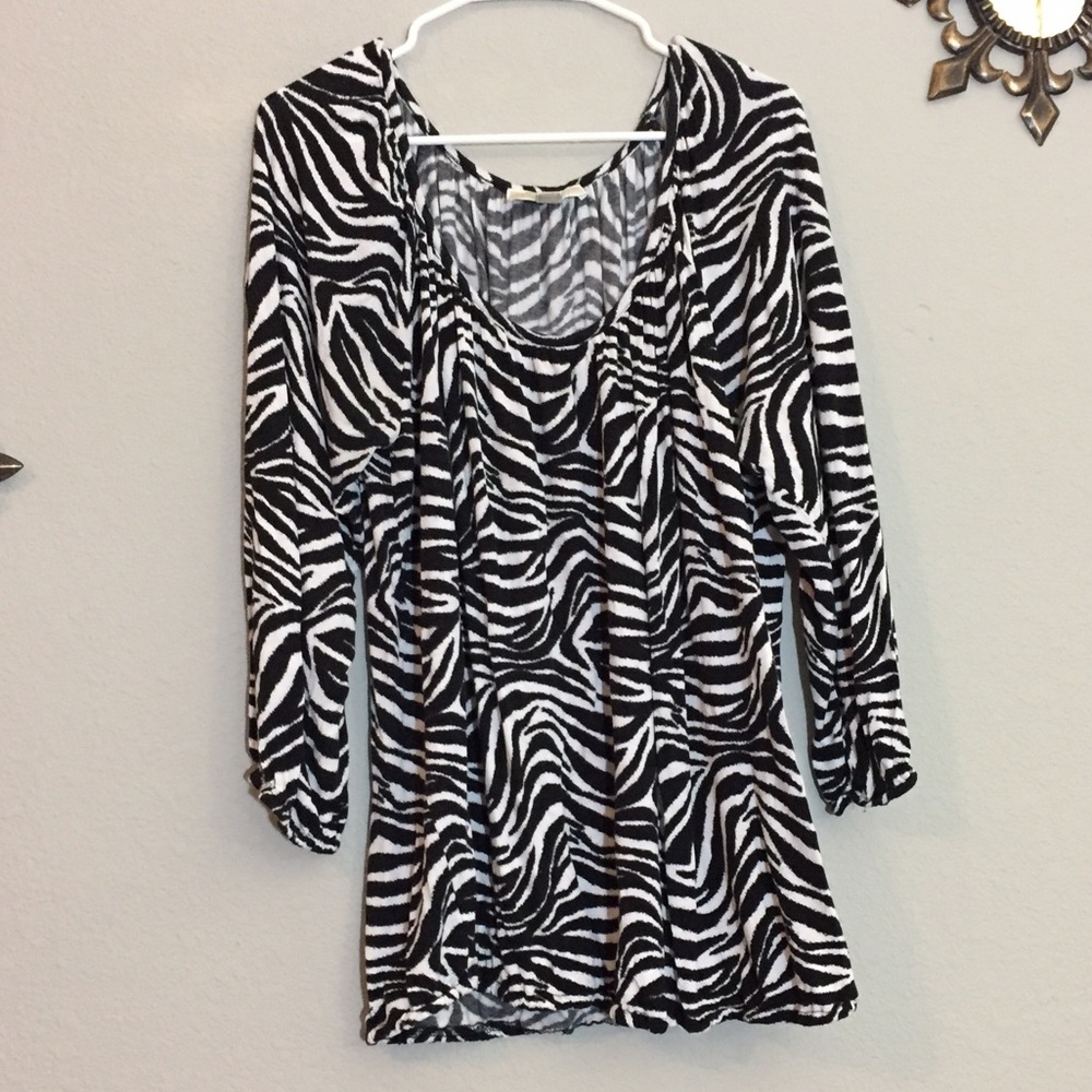 Michael Kors Zebra Top Loose Fit XL