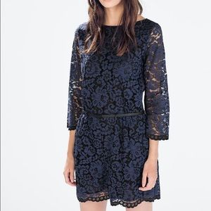 Zara Navy Lace Romper
