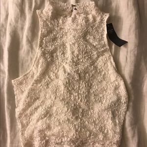Brand new with tags white lace crop top