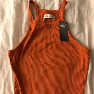 Abercrombie and fitch orange crop top