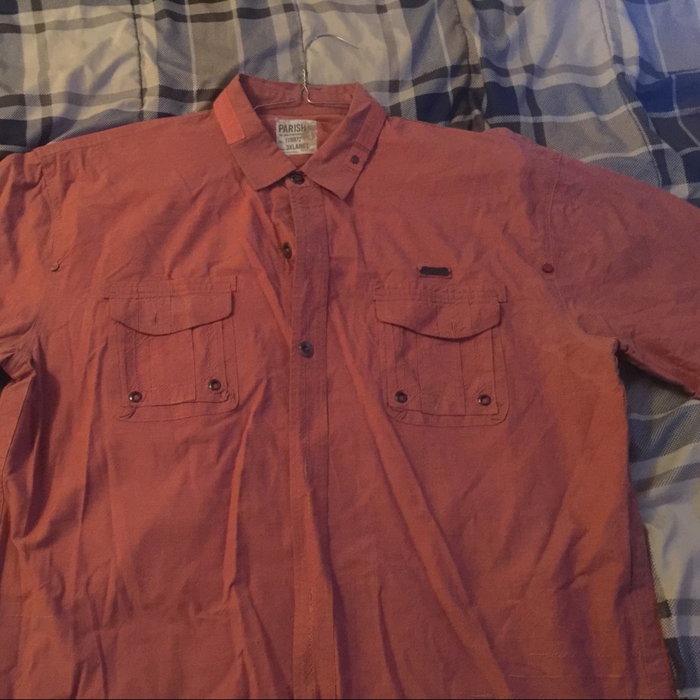 Parish Burnt Orange Button Down Shirt