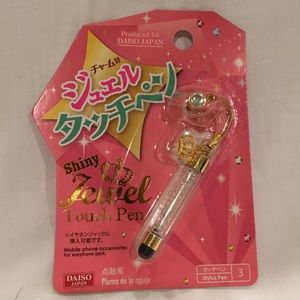 NEW Daiso Japan Crystal Crown Cellph Tablet Dangle