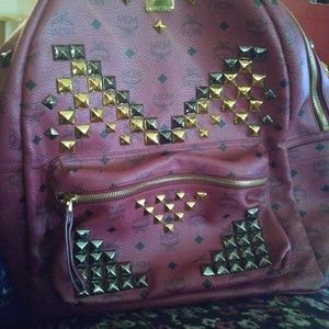 Large burgundy MCM bag brand new