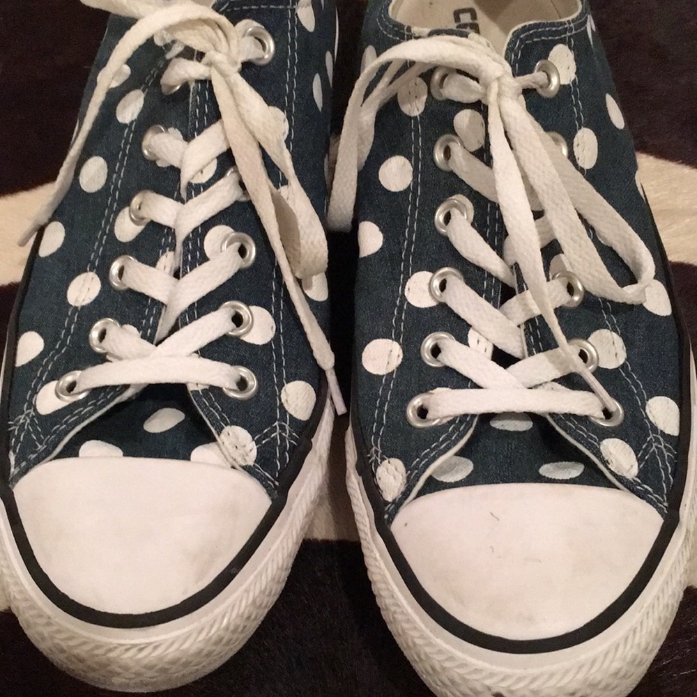 Denim Converse Chuck Taylor Lo Dots