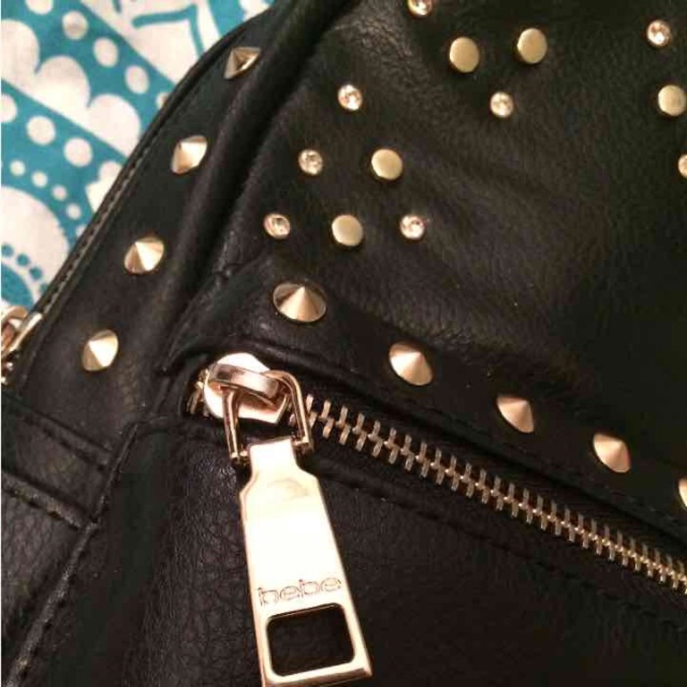 Gold Studded Bebe Mini Backpack - Picture 2 of 4