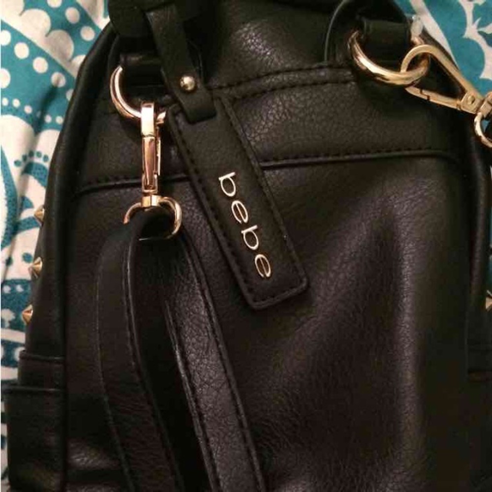 Gold Studded Bebe Mini Backpack - Picture 4 of 4