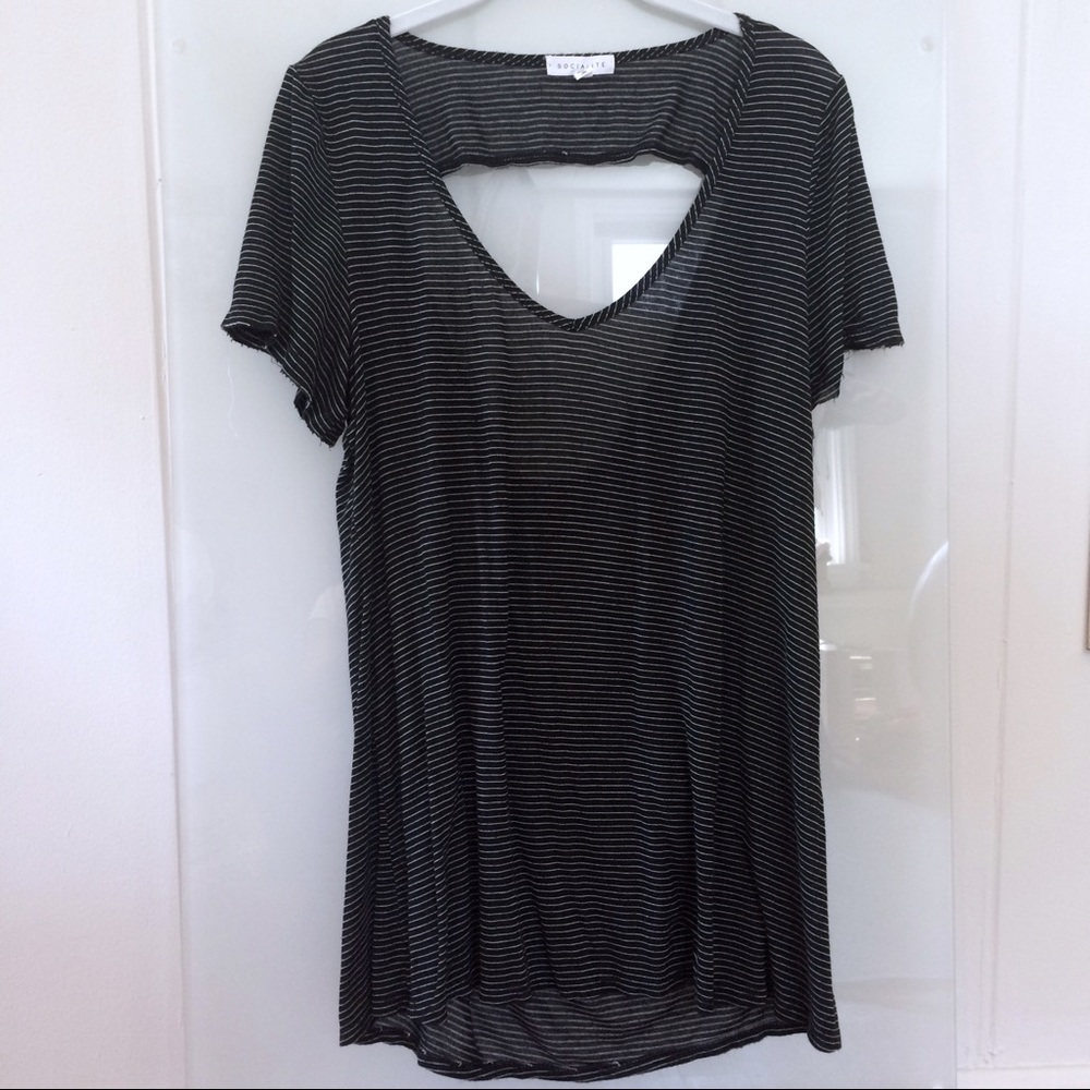 Black / White striped TShirt