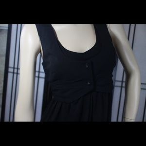 Super Cute Vest Detailed Black Elle Dress Small