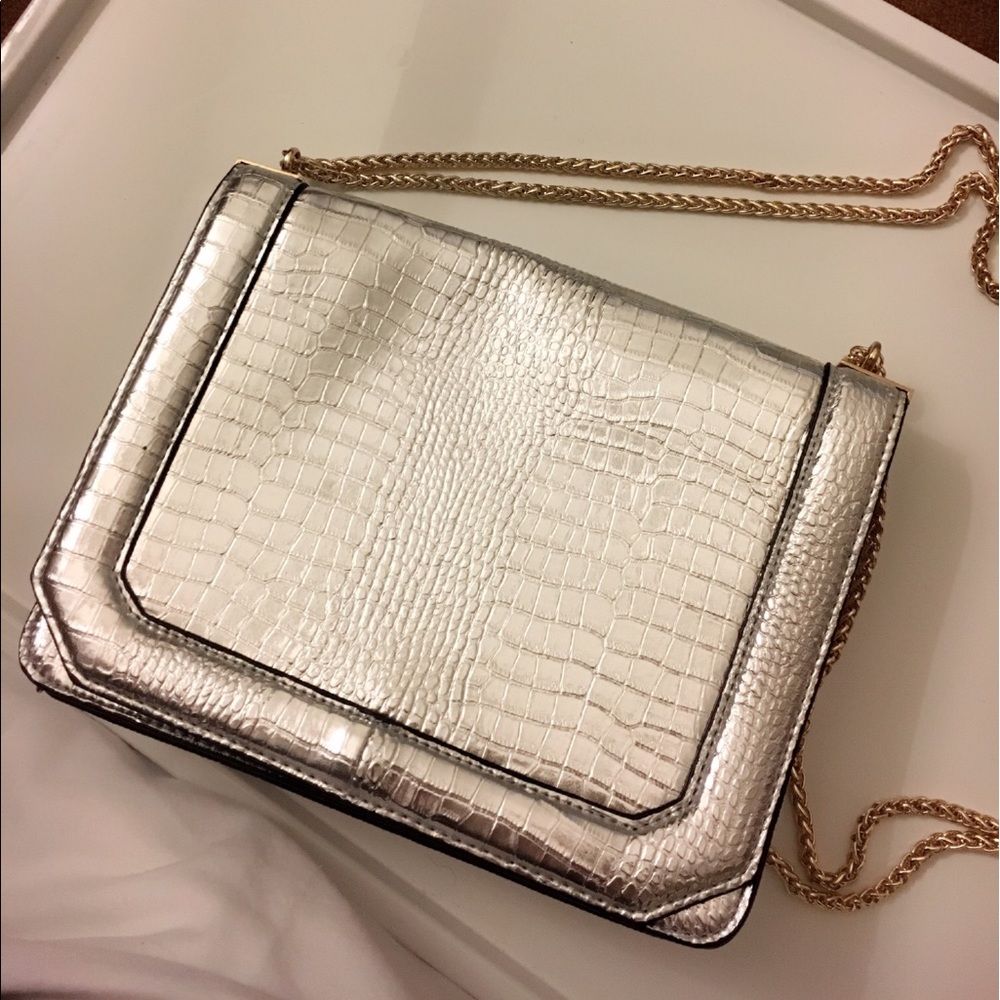 Topshop stylish handbag w/golden chain straps