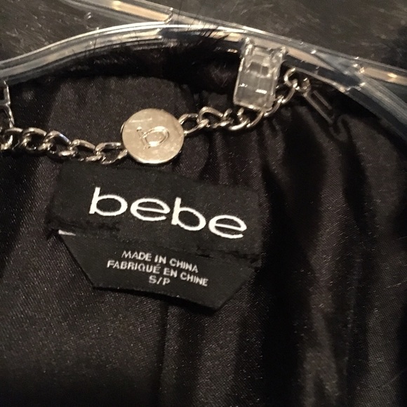 Bebe Faux Fur/Leather Vest Coat, SZ Small - Picture 5 of 7