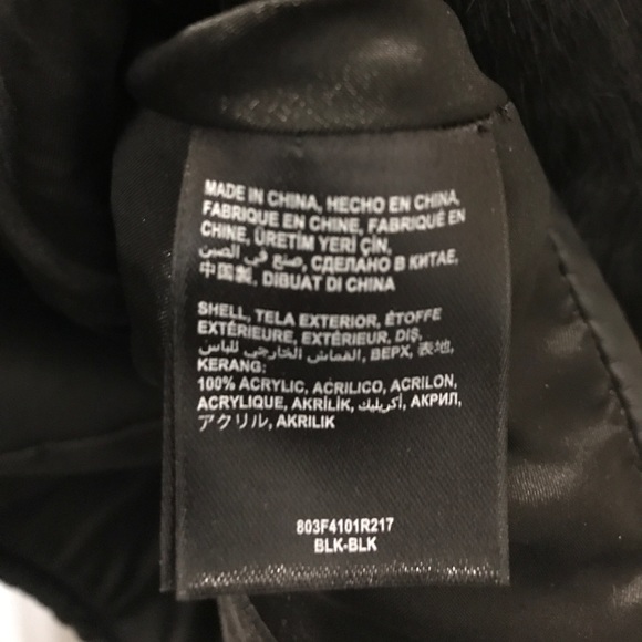 Bebe Faux Fur/Leather Vest Coat, SZ Small - Picture 6 of 7