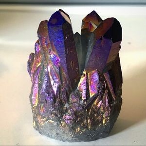 Stunning cathedral rainbow aura quartz crystals