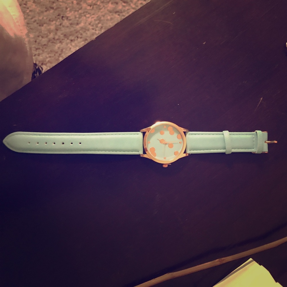 Blue and gold polka dot watch 💙💛