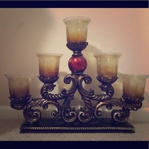 Beautiful centerpiece with 5 candleholders