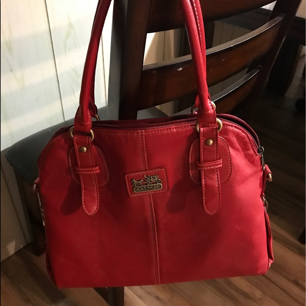 Authentic Red coach purse