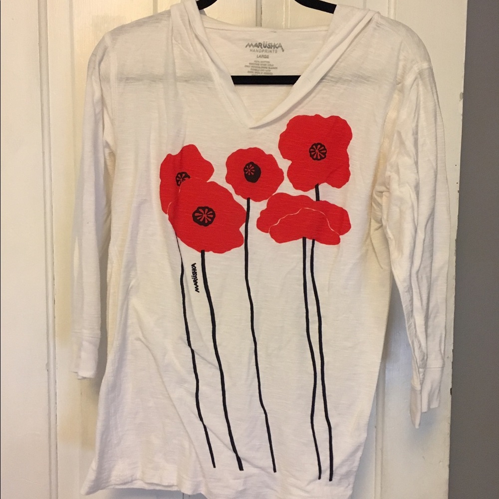 Marushka handprint flower hoodie