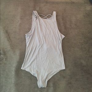 RIBBED PINK BODYSUIT - Color Light Purple Size M