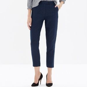 Madewell et Sezane blue woven ankle pants