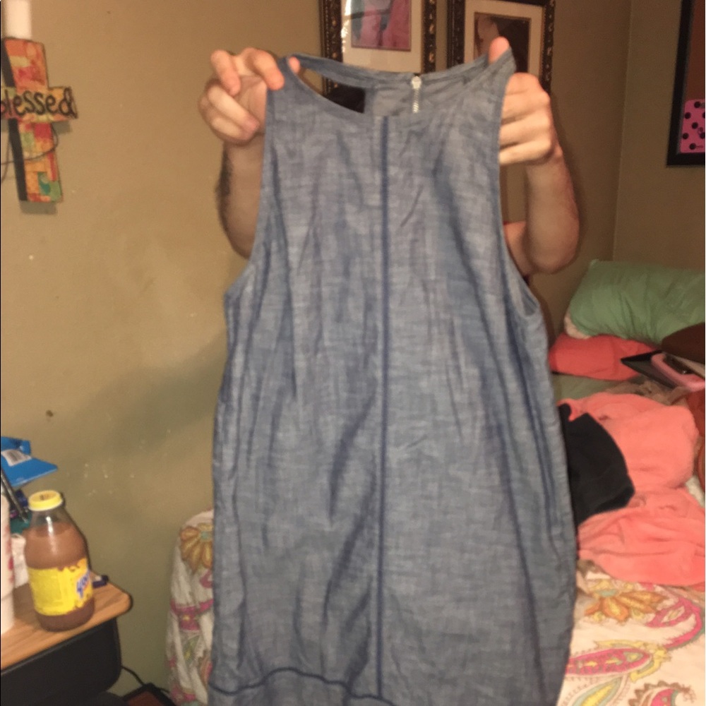 Denim dress halter