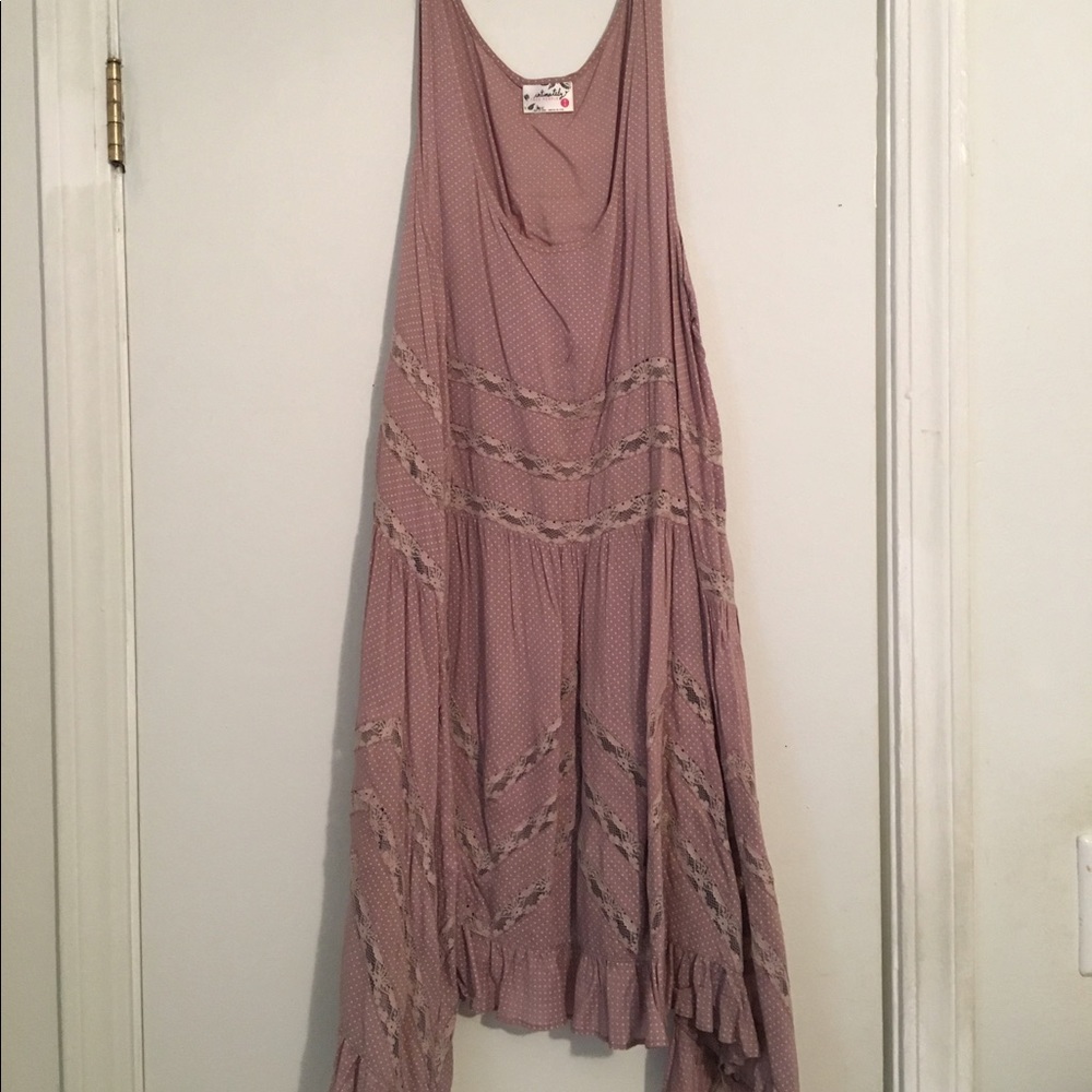 Free people dusty rose trapeze dress size M