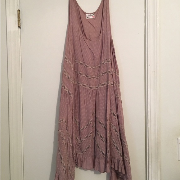 Free people dusty rose trapeze dress size M - Picture 1 of 5