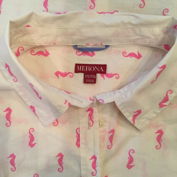 Merona Tops - Merona Seahorse Button Blouse, XXL, EUC