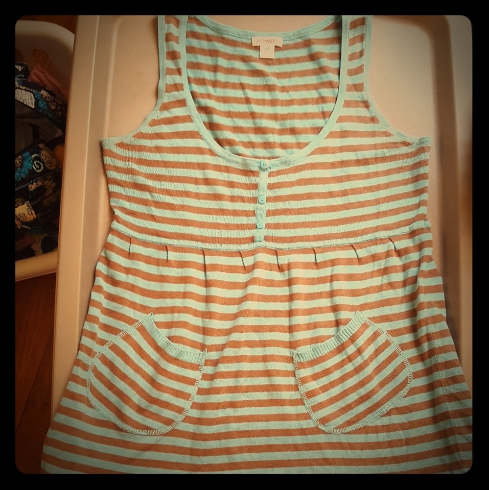 Stripped tank with pockets