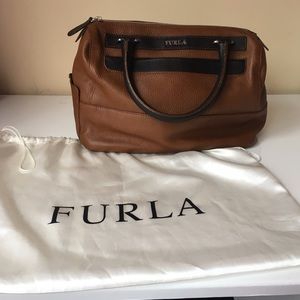 Furla brwn genuine leather handbag