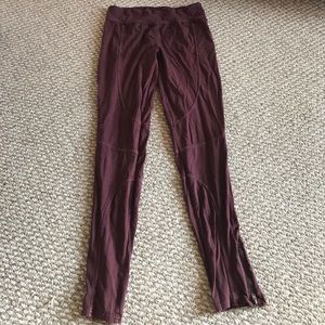 Burgundy Moto Nordstrom leggings