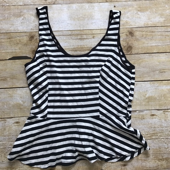 Charlotte Russe Tops - charlotte russe / stripped peplum top