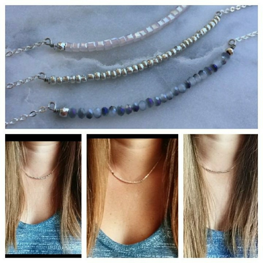 LAST 1 SALE 🎀 Silver Glass Beaded Choker 🎀