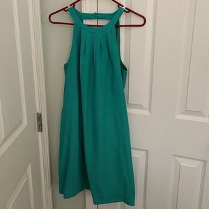 J. Crew teal cocktail shift dress with open back!