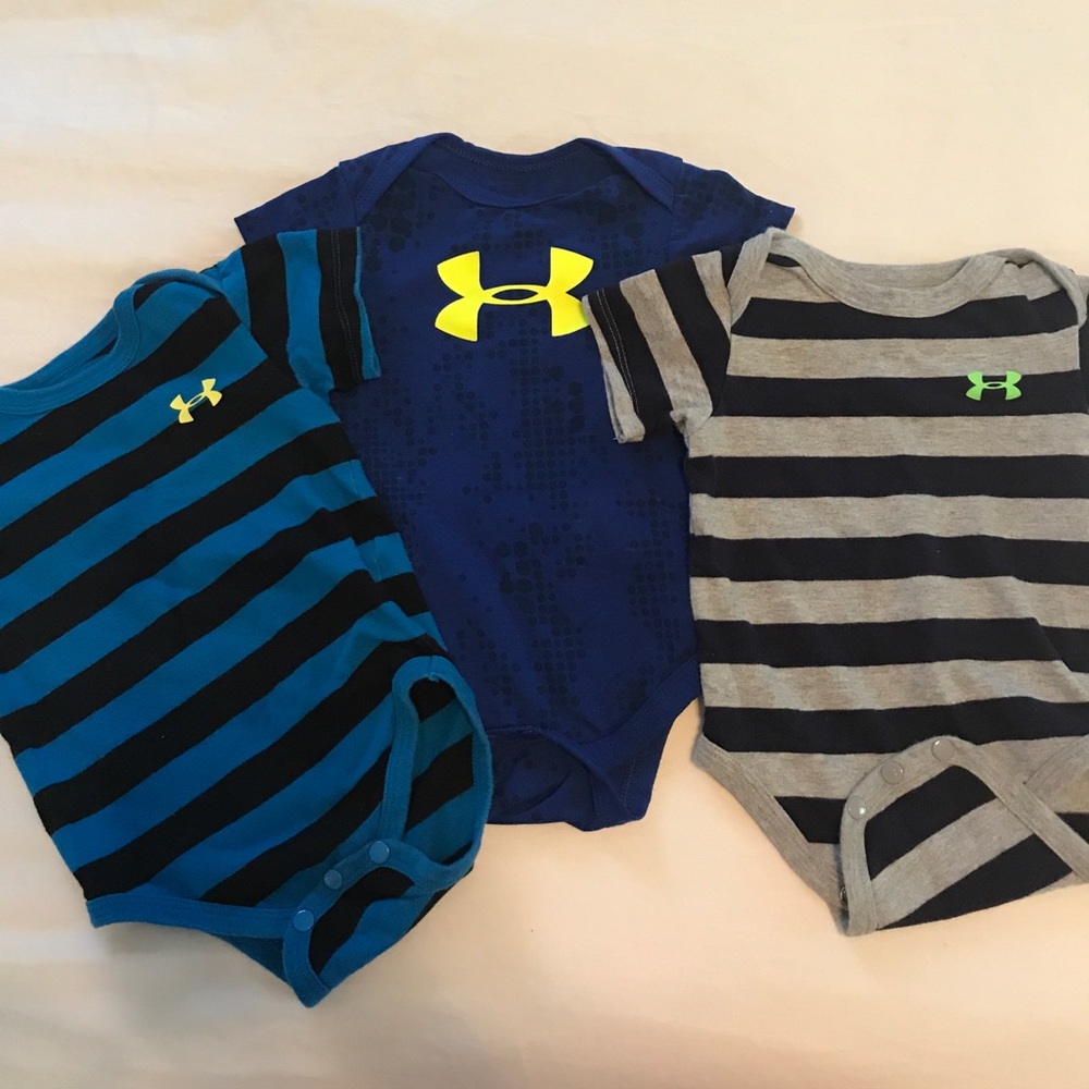 Underarmour onesies. Boy 6/9 months