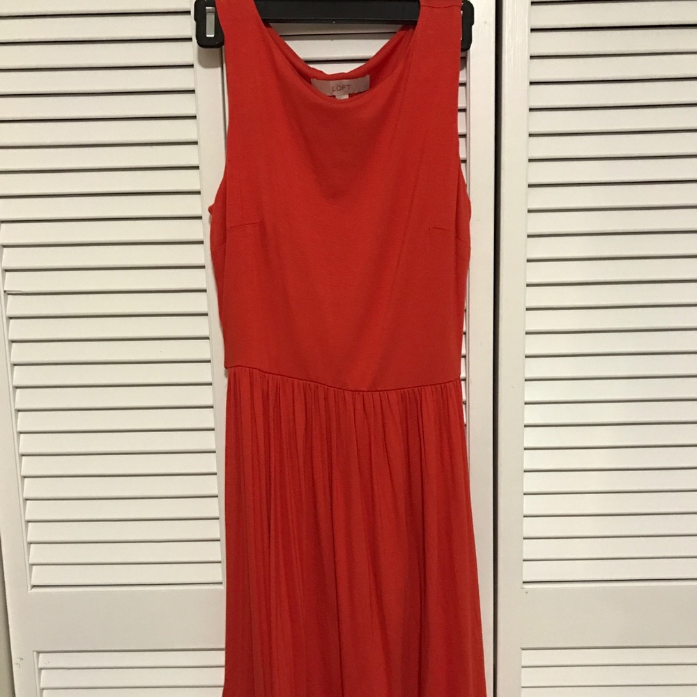 Ann Taylor Loft orange sun dress