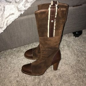 Ugg suede heeled boot