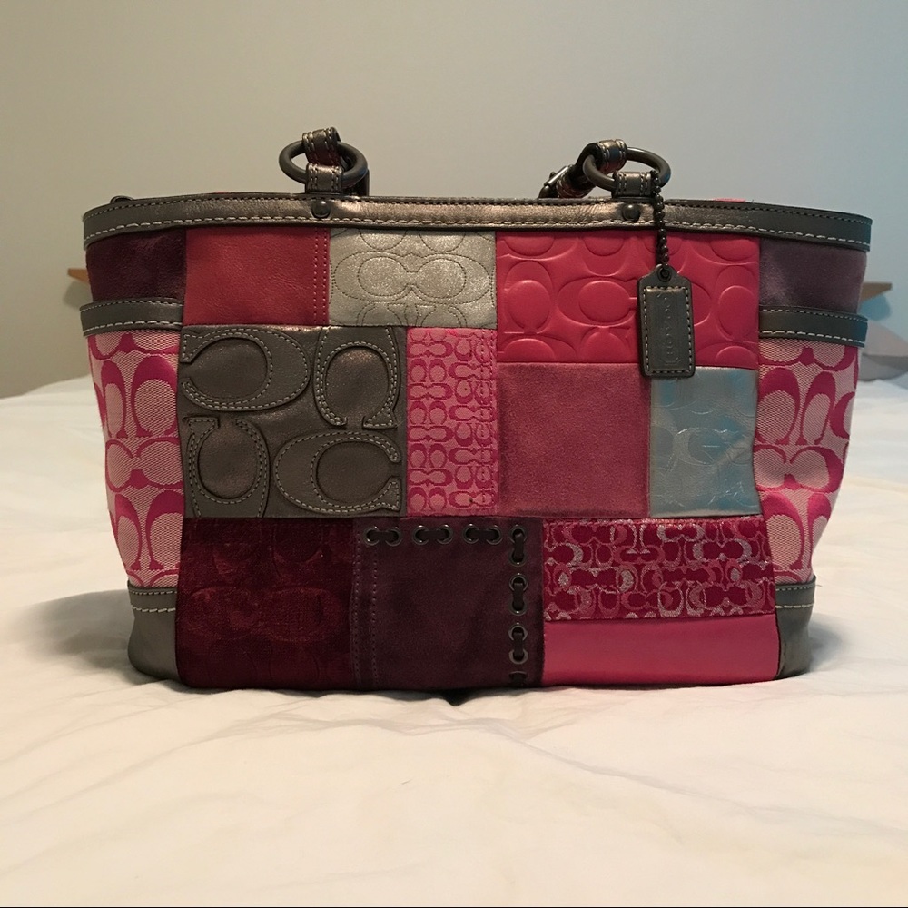 Pink Patchwork Coach Purse Limited Edition