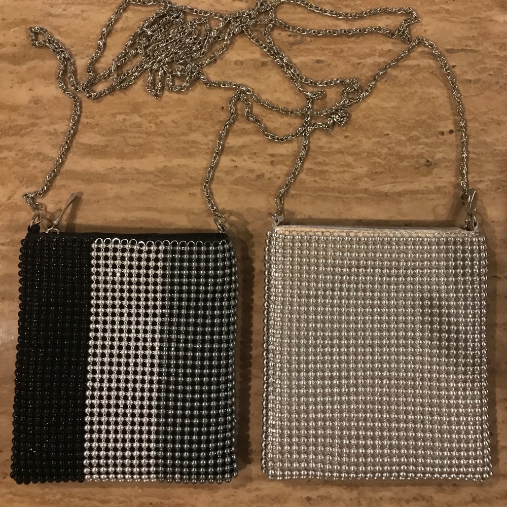 2 beaded pouches