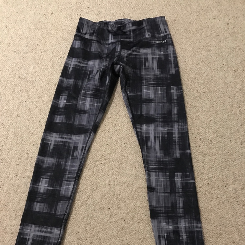 Black and gray workout pants