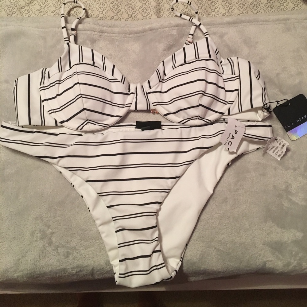 Striped bikini set from Pacsun