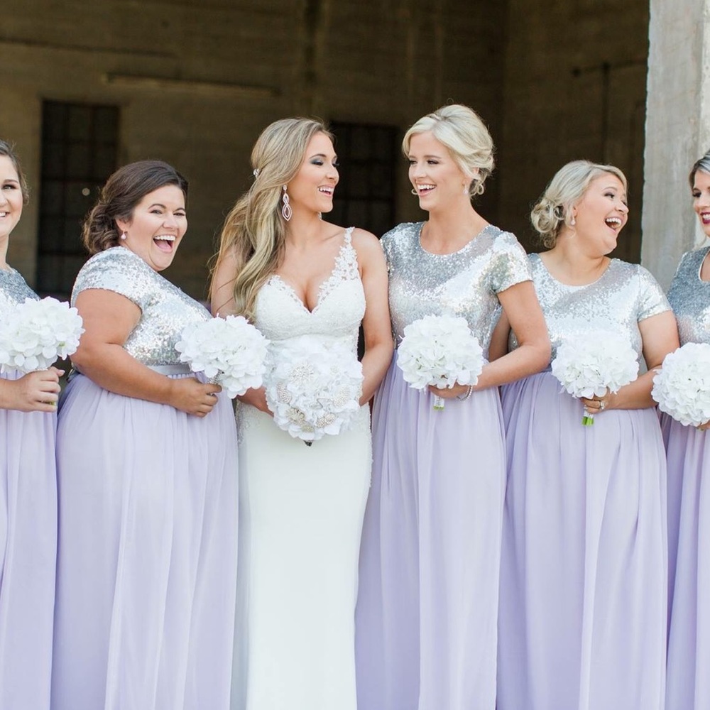 Lavender & Silver Formal Maxi