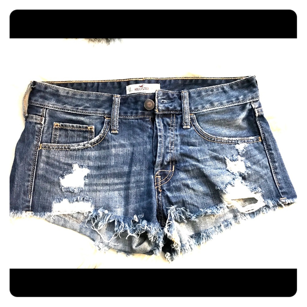 Hollister ripped denim shorts