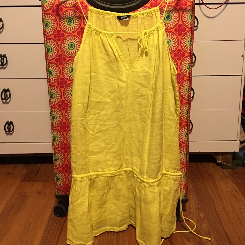 J Crew yellow linen top