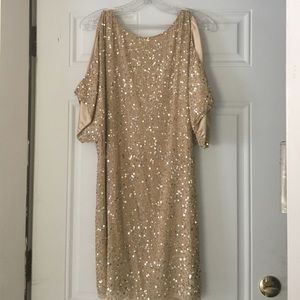 Gold Aidan Mattox dress