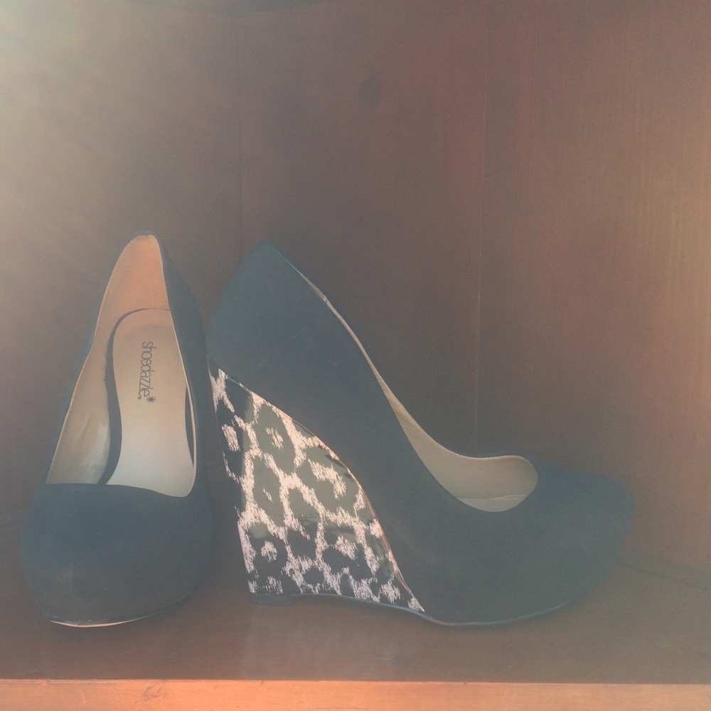 Leopard print wedge shoes from Shoedazzle