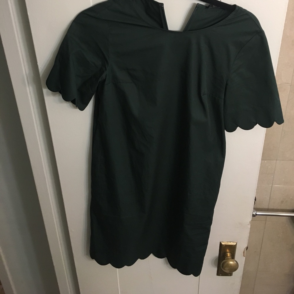 Green scalloped dress