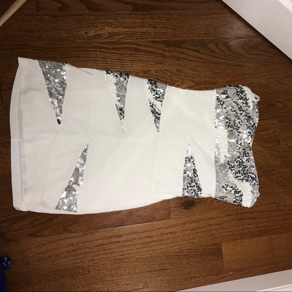 Strapless White Dress - Picture 1 of 2