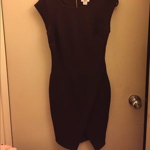 Bar 3 ribbed cocktail dress with split